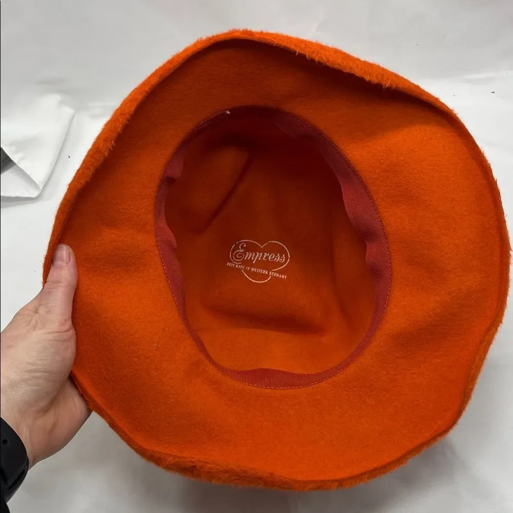 Vintage Orange Western Germany Empress Hat